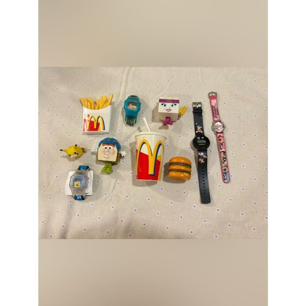 Vintage 90s Y2K Toy Lot McDonald’s Happy Meal Pokémon SpongeBob Watches Figures